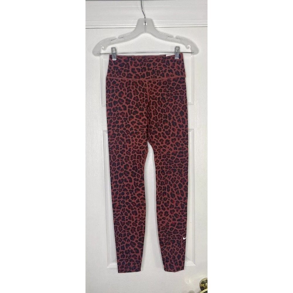 Nike‎ One Women’s Mid Rise Full Length Leggings Leopard Glitter Printed XS New